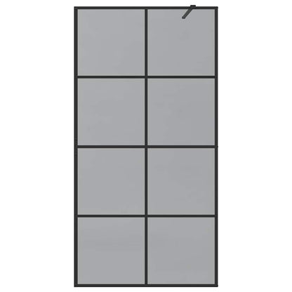 Parete Doccia Walk-in Nero 100 x 195 cm vetro temperato - homemem39