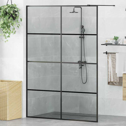 Parete Doccia Walk-in Nero 140 x 195 cm vetro temperato - homemem39