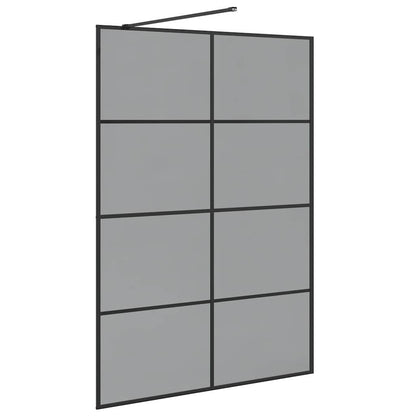 Parete Doccia Walk-in Nero 140 x 195 cm vetro temperato - homemem39