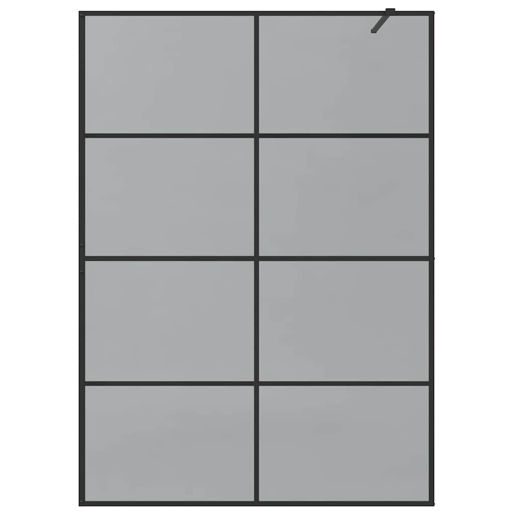 Parete Doccia Walk-in Nero 140 x 195 cm vetro temperato - homemem39