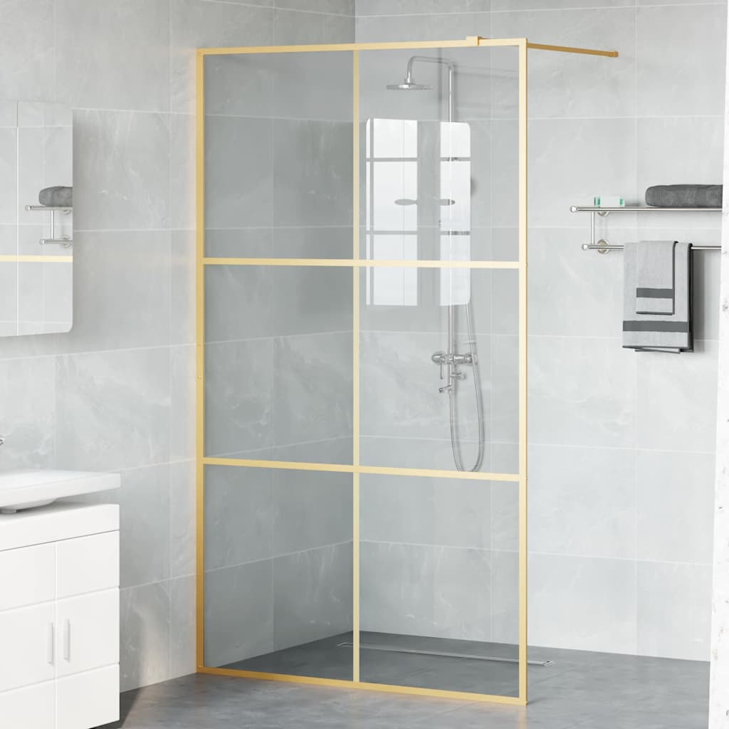 Parete Doccia Walk-in Oro 115 x 195 cm vetro temperato - homemem39