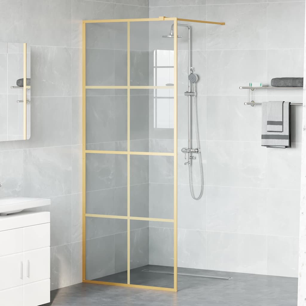 Parete Doccia Walk-in Oro 80 x 195 cm vetro temperato - homemem39
