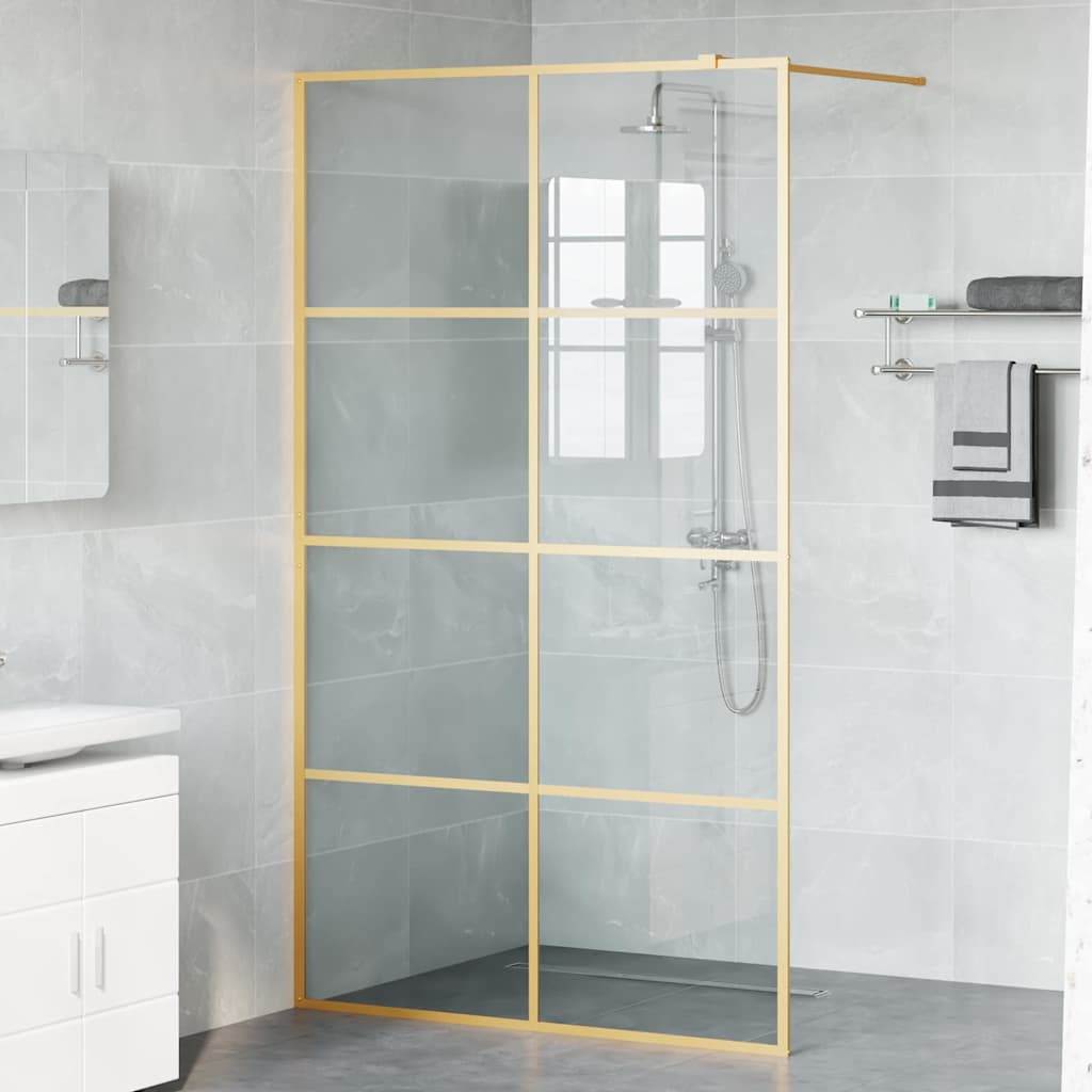 Parete Doccia Walk-in Oro 115 x 195 cm vetro temperato - homemem39