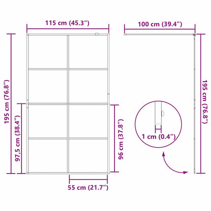 Parete Doccia Walk-in Oro 115 x 195 cm vetro temperato - homemem39