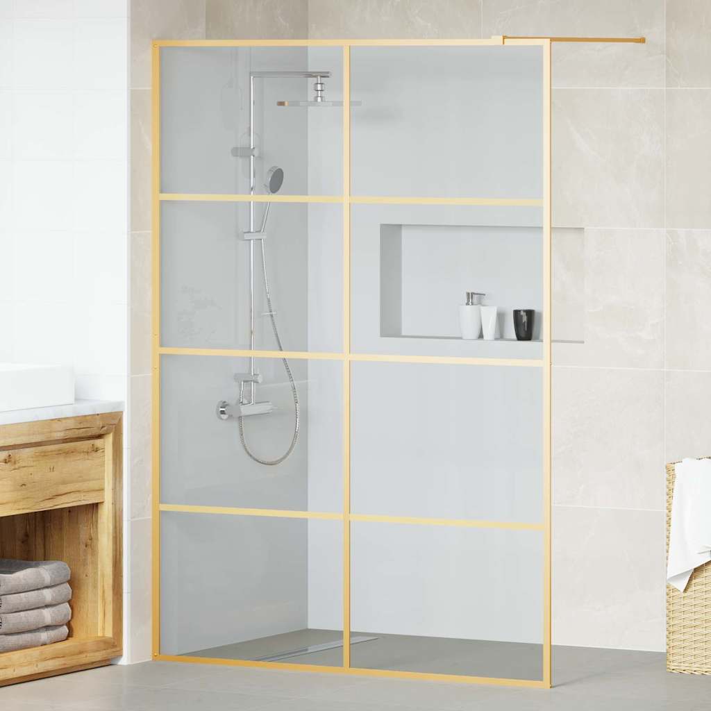 Parete Doccia Walk-in Oro 140 x 195 cm vetro temperato - homemem39
