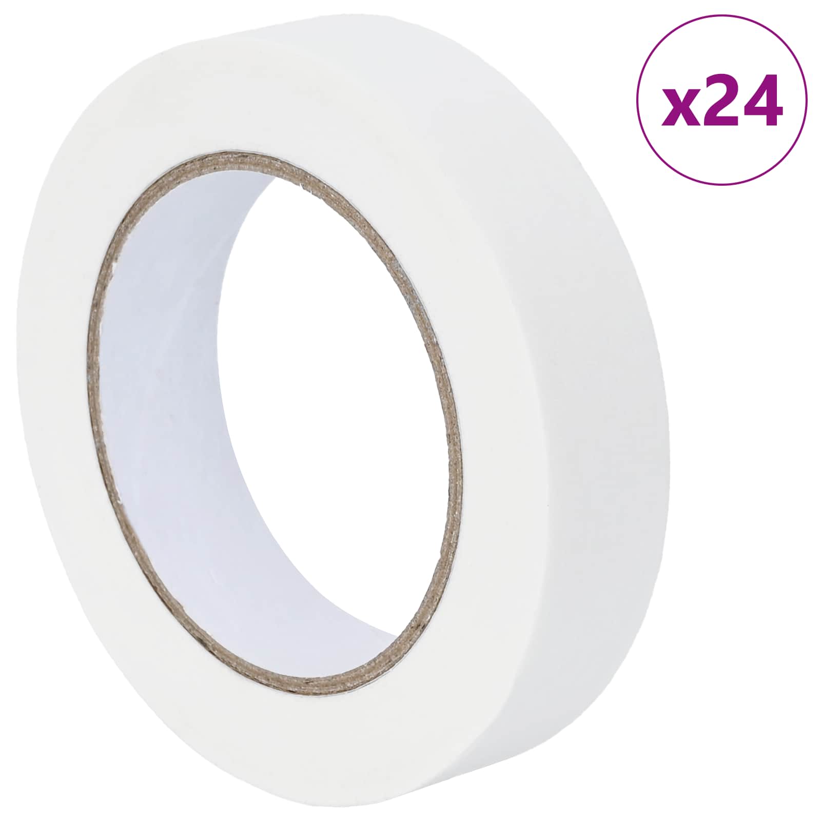 Nastri Adesivi per Pittori 24 pcs Bianco 25mm x 50m Carta | homemem39