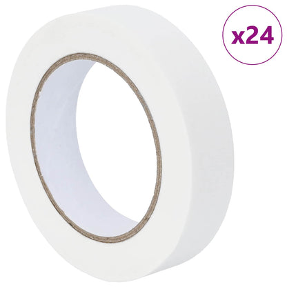 Nastri Adesivi per Pittori 24 pcs Bianco 25mm x 50m Carta | homemem39