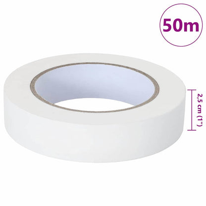 Nastri Adesivi per Pittori 50 pcs Bianco 25mm x 50m Carta