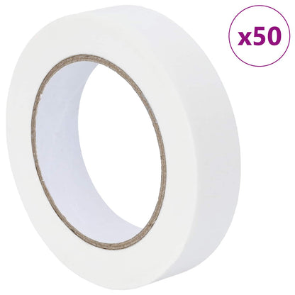 Nastri Adesivi per Pittori 50 pcs Bianco 25mm x 50m Carta | homemem39