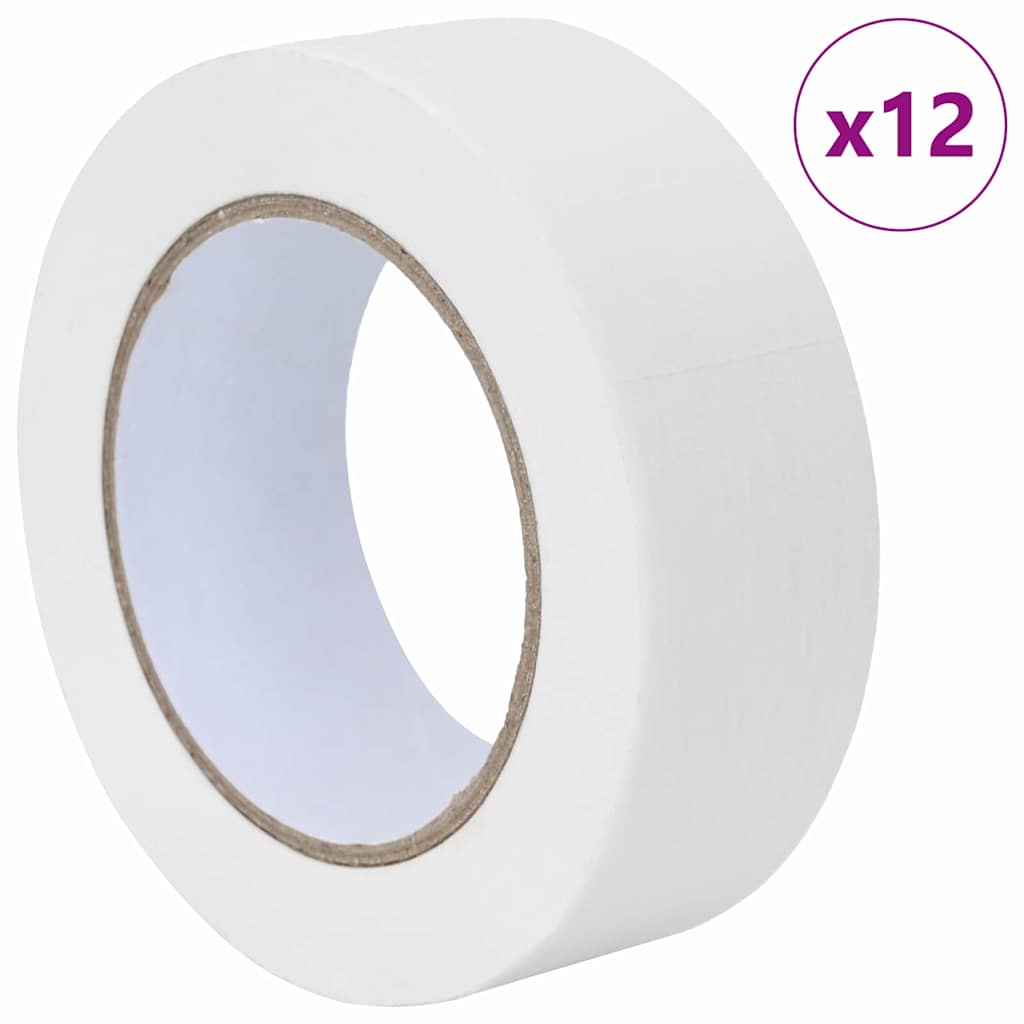 Nastri Adesivi per Pittori 12 pcs Bianco 38mm x 50m Carta