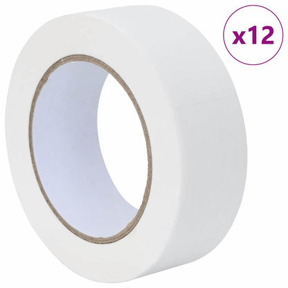 Nastri Adesivi per Pittori 12 pcs Bianco 38mm x 50m Carta