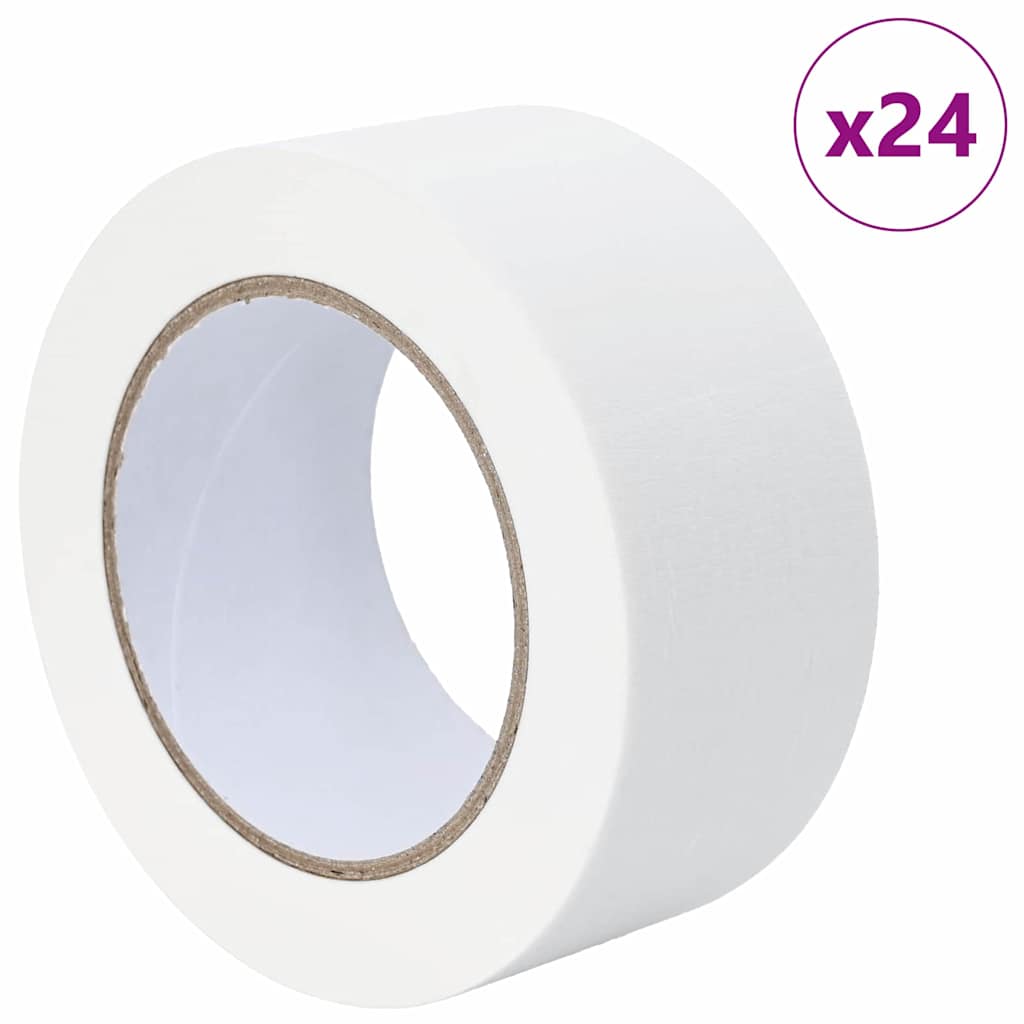 Nastri Adesivi per Pittori 24 pcs Bianco 50mm x 50m Carta