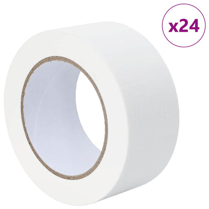 Nastri Adesivi per Pittori 24 pcs Bianco 50mm x 50m Carta | homemem39