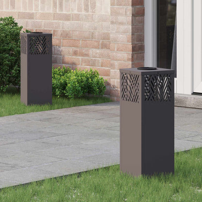 Faro LED solare per sentieri 2 pcs Nero