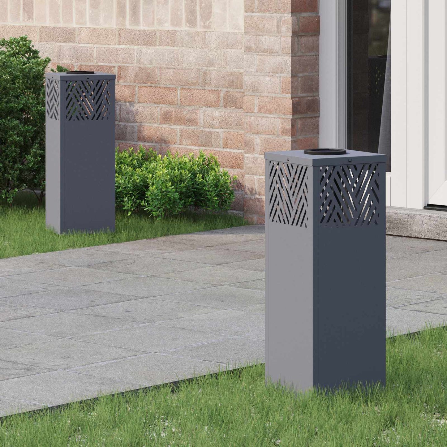 Faro LED solare per sentieri 2 pcs Antracite