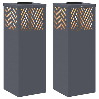 Faro LED solare per sentieri 2 pcs Antracite