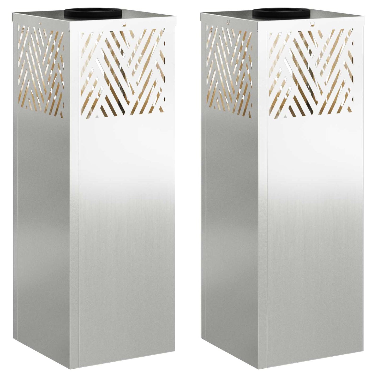 Faro LED solare per sentieri 2 pcs Zincato Zincato