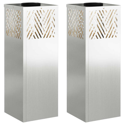 Faro LED solare per sentieri 2 pcs Zincato Zincato