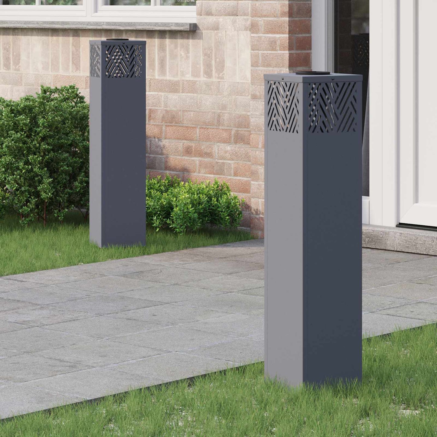 Faro LED solare per sentieri 2 pcs Antracite