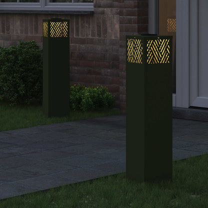 Faro LED solare per sentieri 2 pcs Verde oliva