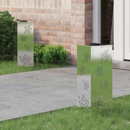 Faro LED solare per sentieri 2 pcs Acciaio inossidabile