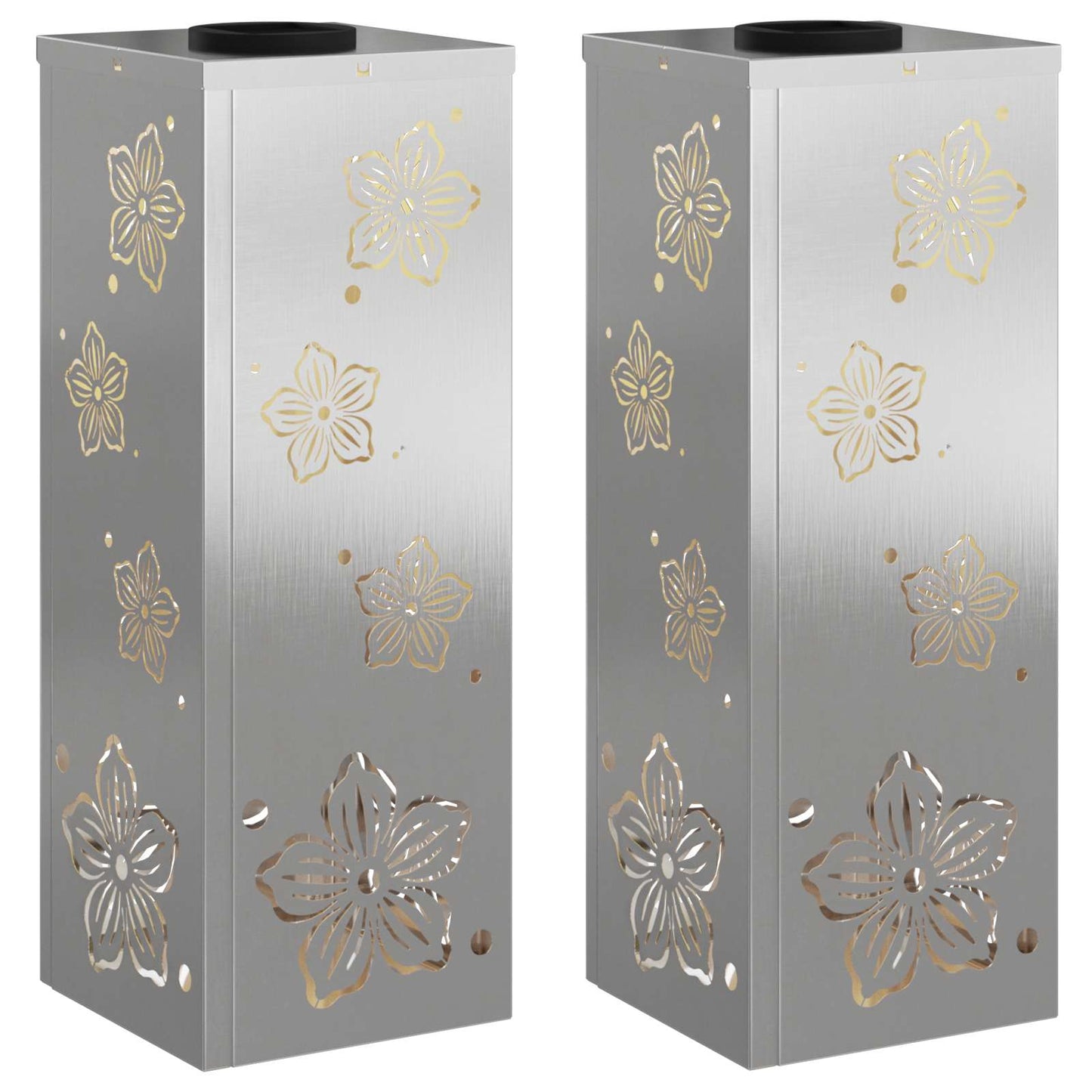 Faro LED solare per sentieri 2 pcs Acciaio inossidabile