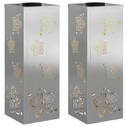 Faro LED solare per sentieri 2 pcs Acciaio inossidabile