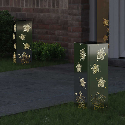 Faro LED solare per sentieri 2 pcs Zincato Zincato