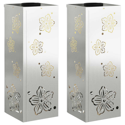 Faro LED solare per sentieri 2 pcs Zincato Zincato