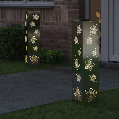 Faro LED solare per sentieri 2 pcs Zincato Zincato