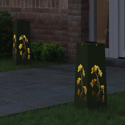 Faro LED solare per sentieri 2 pcs Verde oliva