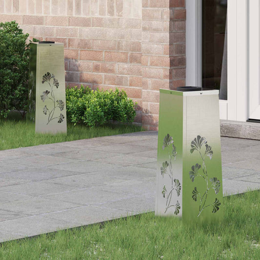 Faro LED solare per sentieri 2 pcs Acciaio inossidabile