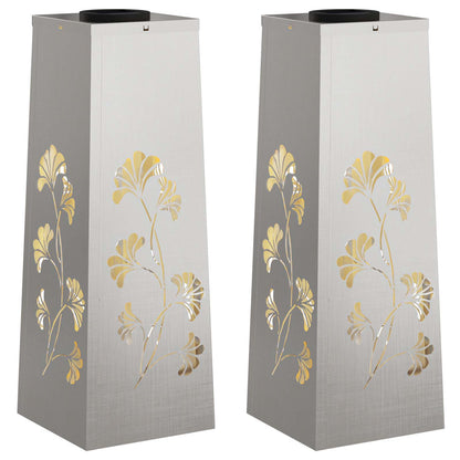 Faro LED solare per sentieri 2 pcs Acciaio inossidabile