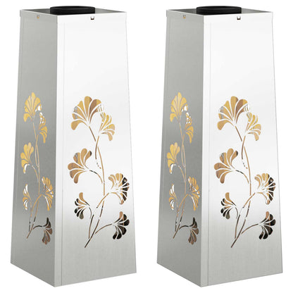 Faro LED solare per sentieri 2 pcs Zincato Zincato