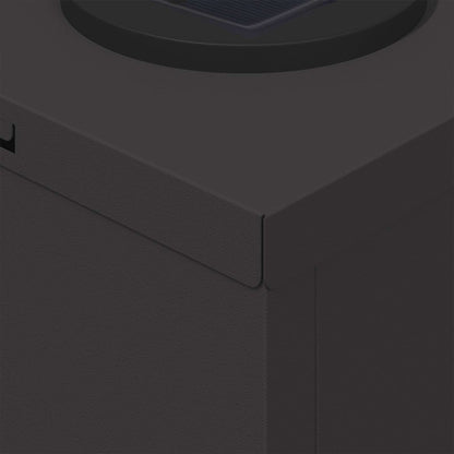 Faro LED solare per sentieri 2 pcs Nero