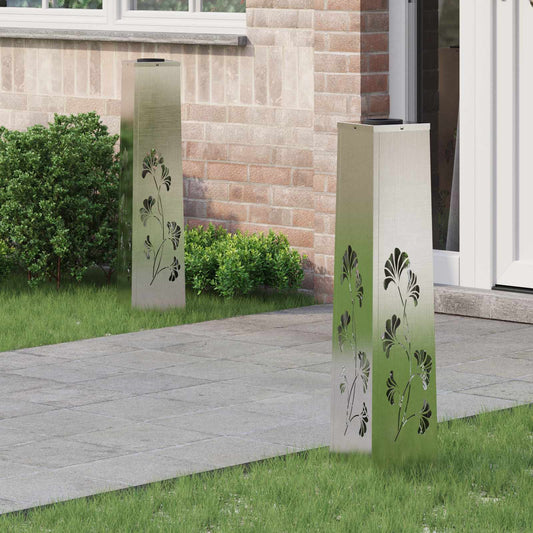 Faro LED solare per sentieri 2 pcs Acciaio inossidabile