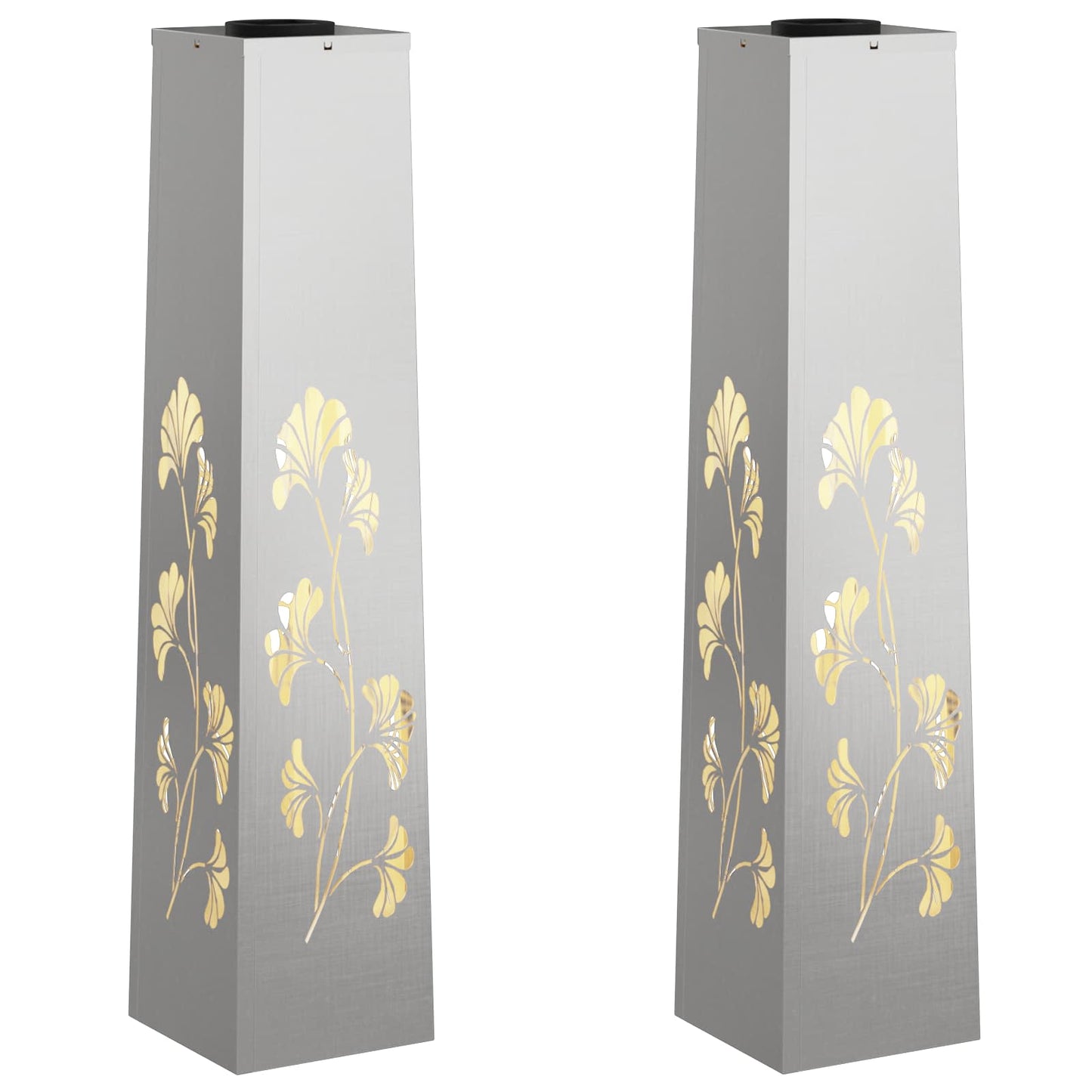 Faro LED solare per sentieri 2 pcs Acciaio inossidabile