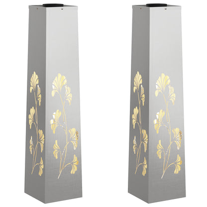 Faro LED solare per sentieri 2 pcs Acciaio inossidabile