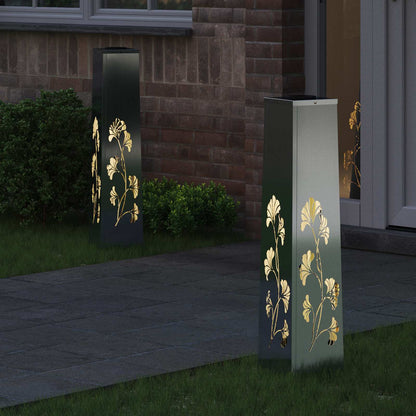 Faro LED solare per sentieri 2 pcs Zincato Zincato