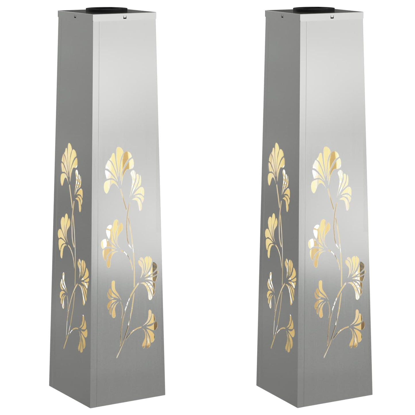 Faro LED solare per sentieri 2 pcs Zincato Zincato