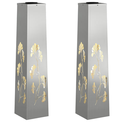 Faro LED solare per sentieri 2 pcs Zincato Zincato