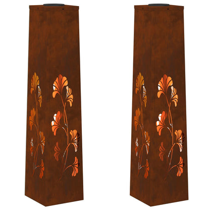 Faro LED solare per sentieri 2 pcs Bronzo