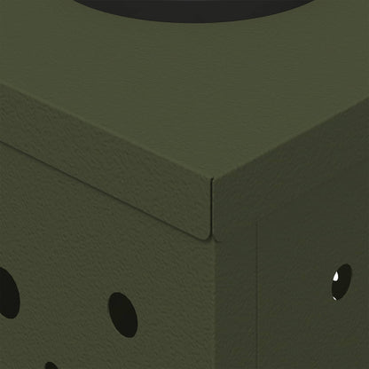 Faro LED solare per sentieri 2 pcs Verde oliva