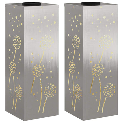 Faro LED solare per sentieri 2 pcs Acciaio inossidabile