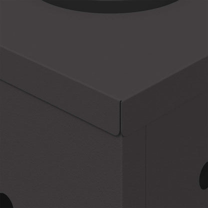 Faro LED solare per sentieri 2 pcs Nero