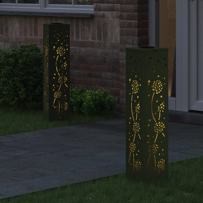 Faro LED solare per sentieri 2 pcs Verde oliva