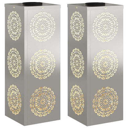 Faro LED solare per sentieri 2 pcs Acciaio inossidabile