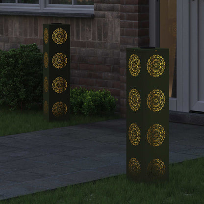 Faro LED solare per sentieri 2 pcs Verde oliva