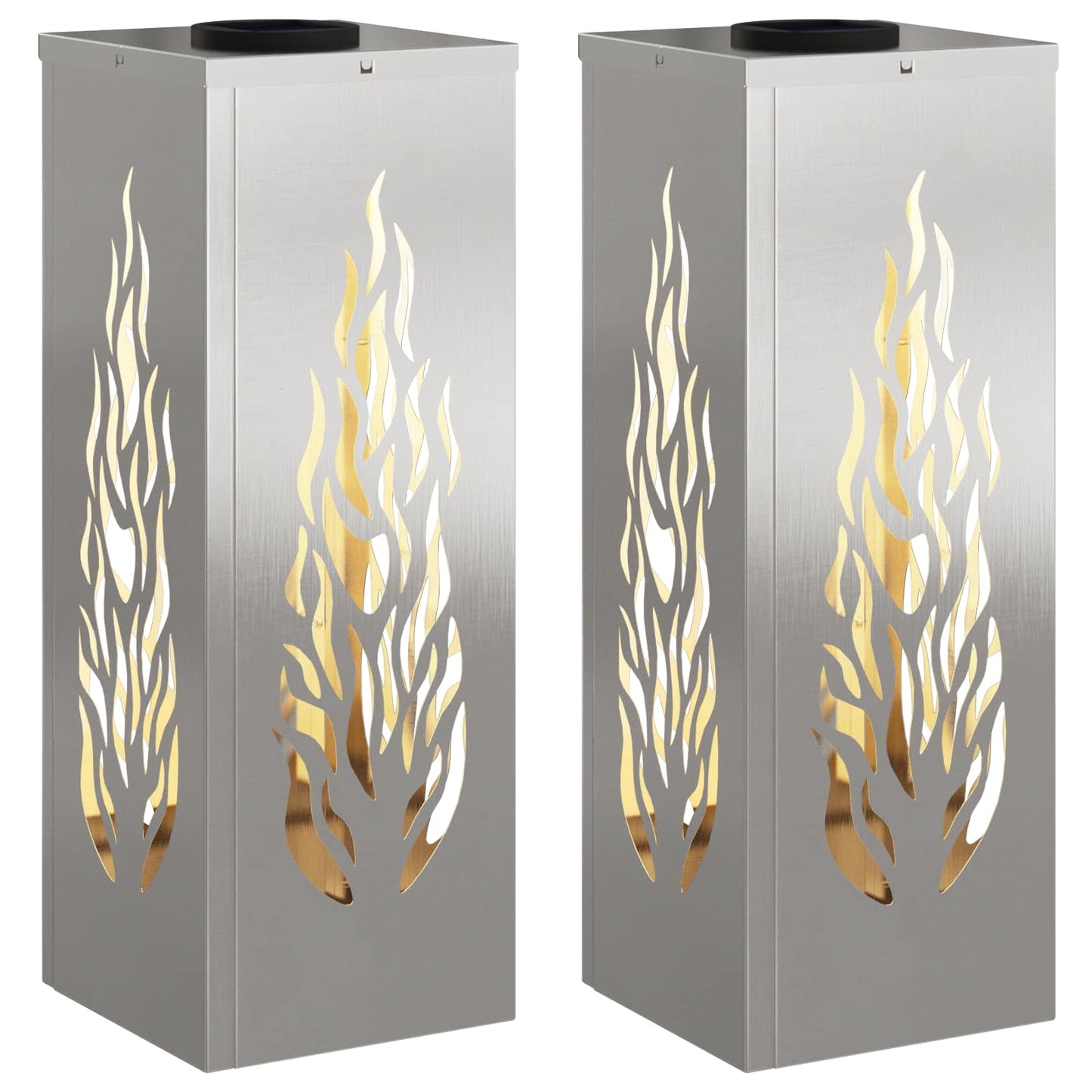 Faro LED solare per sentieri 2 pcs Acciaio inossidabile