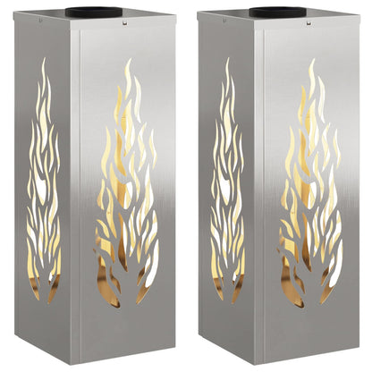 Faro LED solare per sentieri 2 pcs Acciaio inossidabile